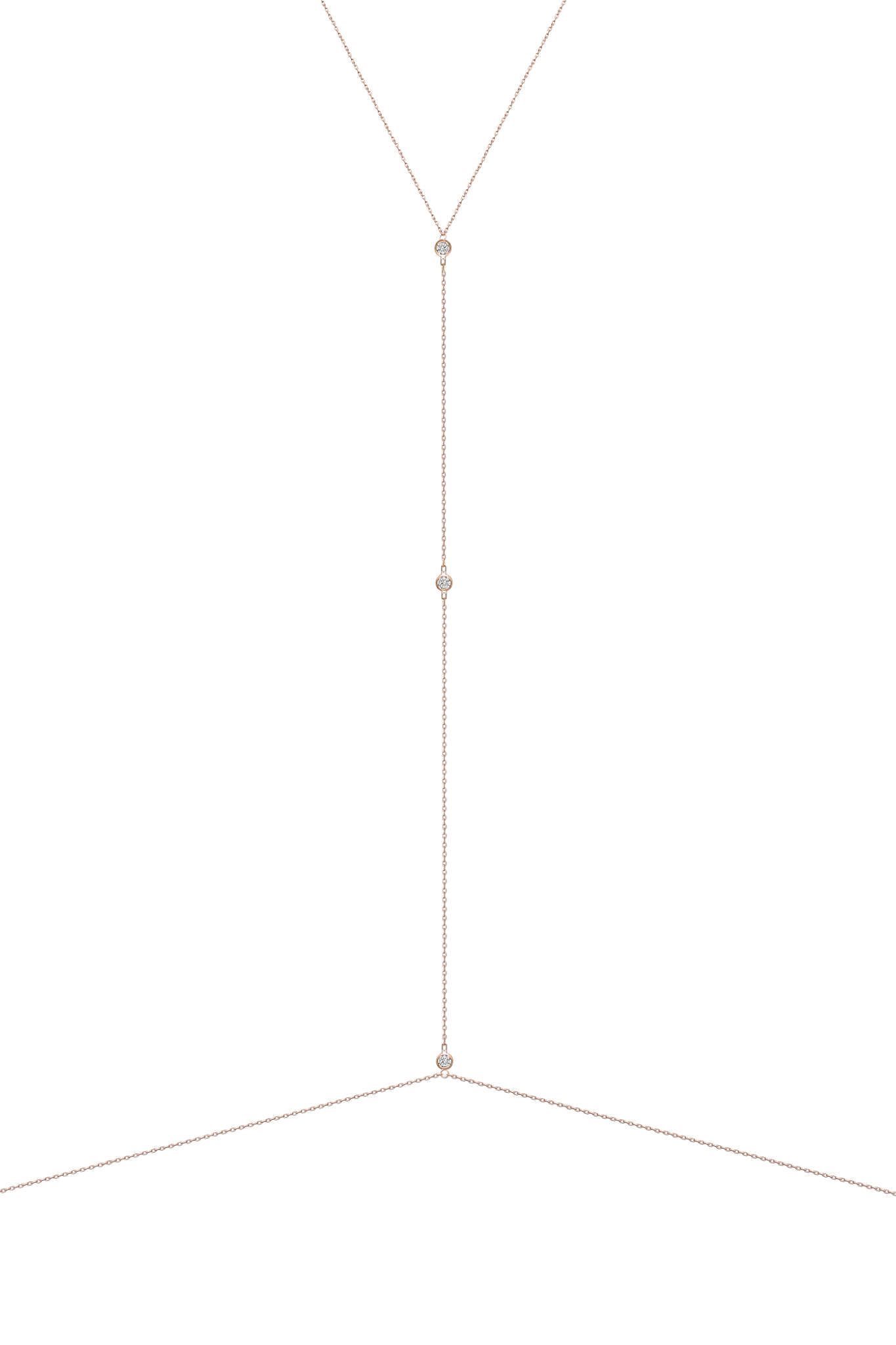 3 Stones body necklace