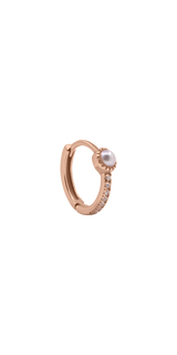 Mini pearl hoop