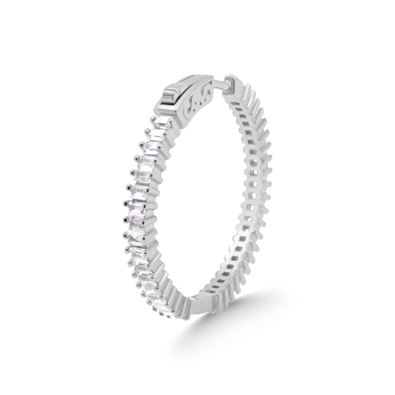 Emerald big hoop