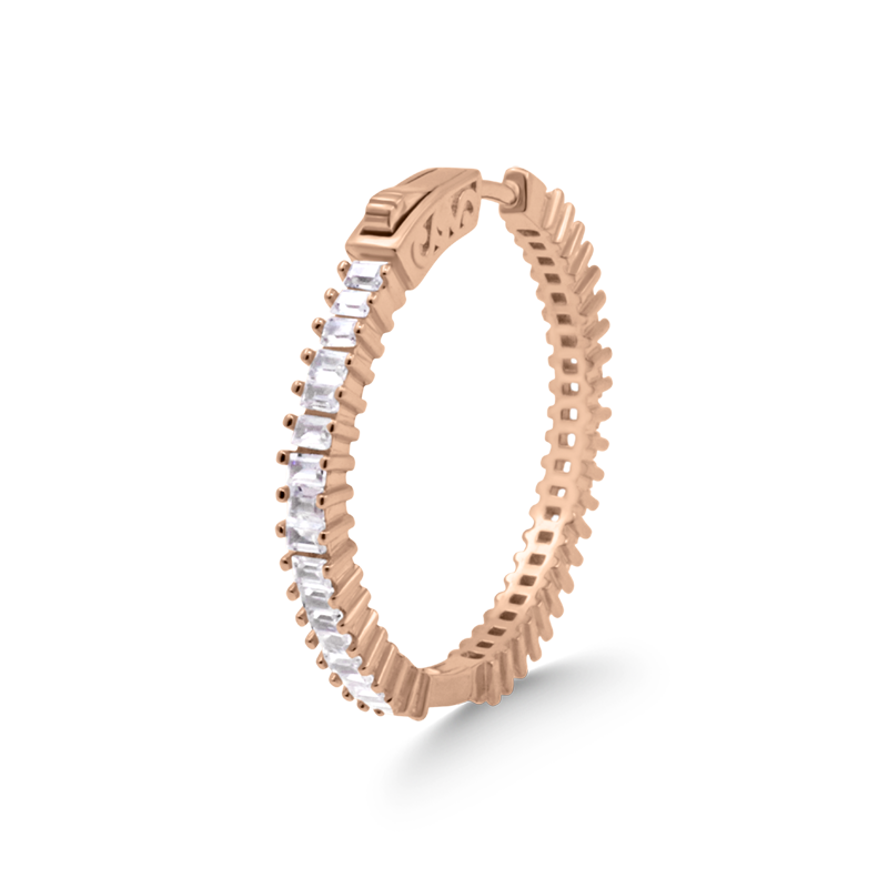 Emerald big hoop
