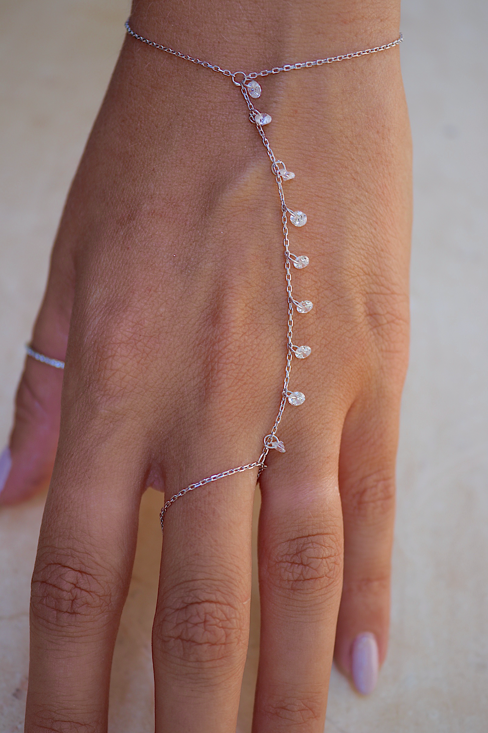 Zirconia Hand Bracelet