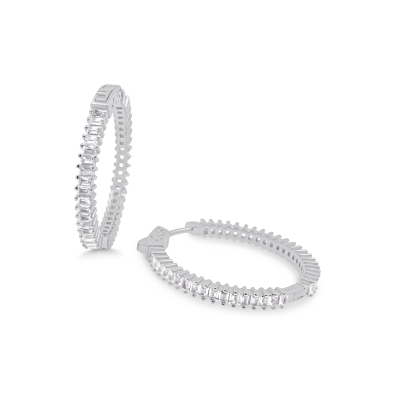 Emerald big hoop