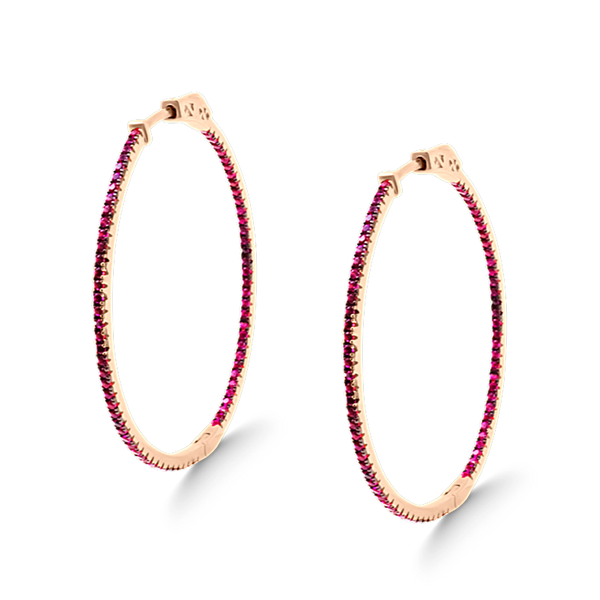 Pink Dona hoops